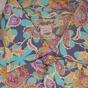 Hartford Floral Long-sleeve Button-front Men's Shirt - L